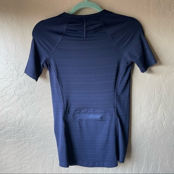 Athleta Pacifica blue Front Tank Top White 1/2 Zip Womens - Picture 3 of 7